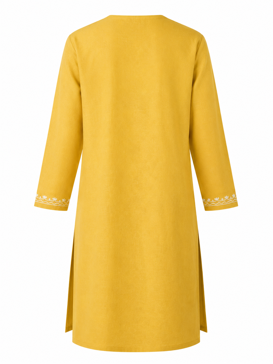 Noor : Aari embroidery summer kurti | Mustard